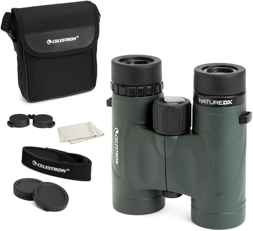 Celestron Nature DX 10x32 Birding Binoculars, Wide Field of View, Wate