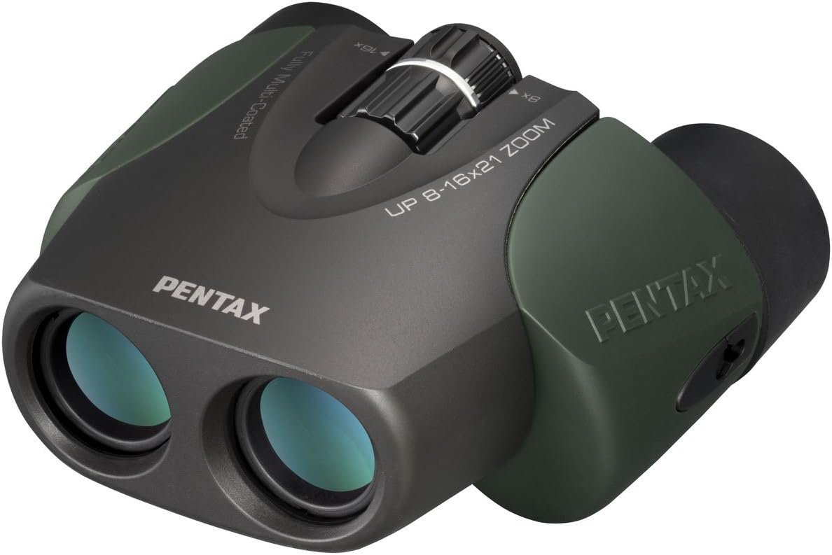Pentax UP 8-16x21 Green Zoom Binoculars with Fully-Multi Coating and T