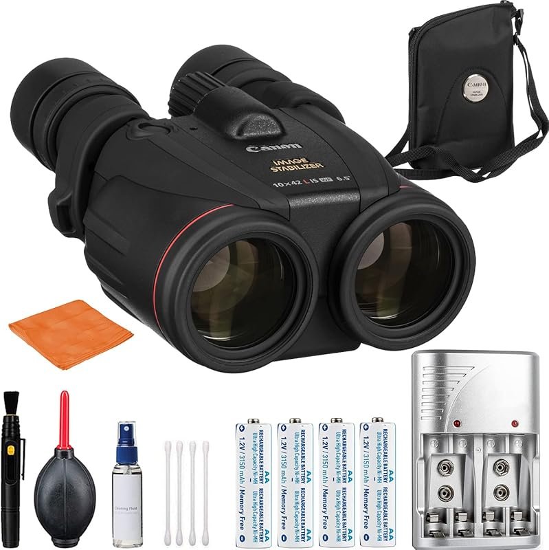 Canon 10x42 L IS WP Image Stabilized Binoculars Bundle with Accessorie