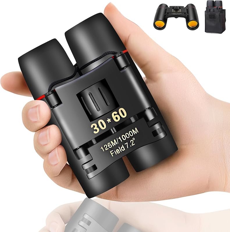 HD Mini Portable Compact Binoculars, Lightweight Folding Pocket for Ad