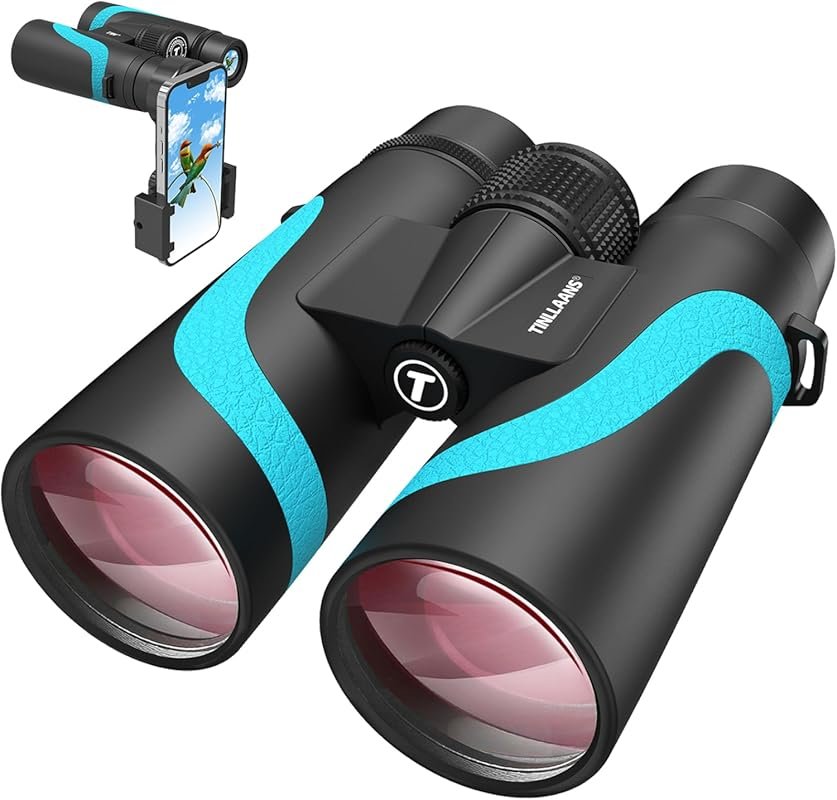 High Powered 15x55 UHD Binoculars for Adults with Phone Adapter - Wate