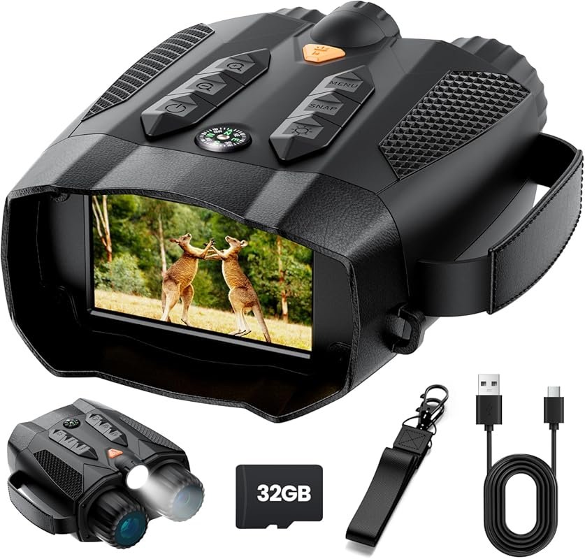 4K Night Vision Goggles for Adults with Camera: Tactical Infrared Bino