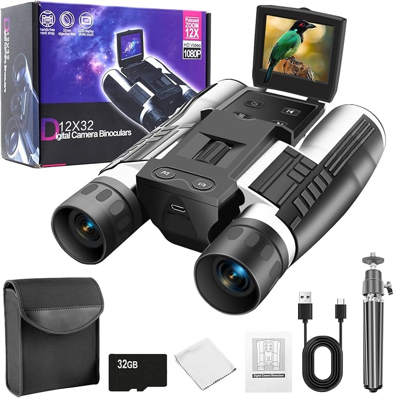 12x32 Digital Binoculars Adults Camera 12MP 2K Video 2