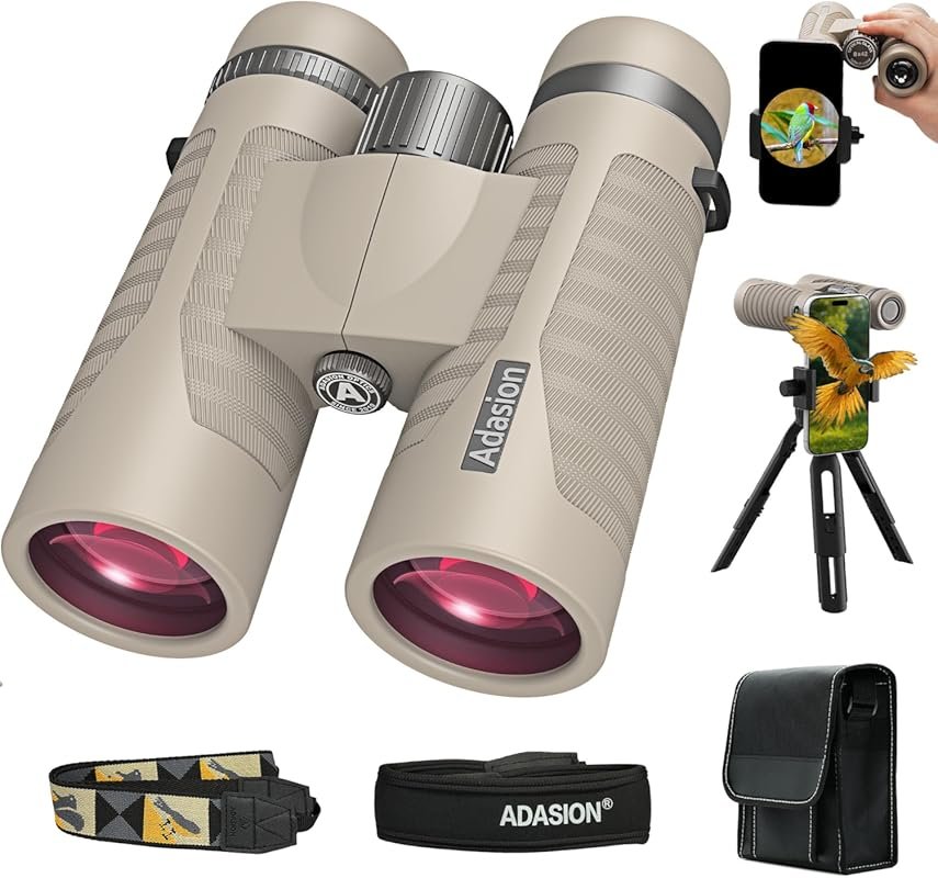 8x42 HD Waterproof Binoculars for Adults: Powerful, Bright, BAK4 Prism