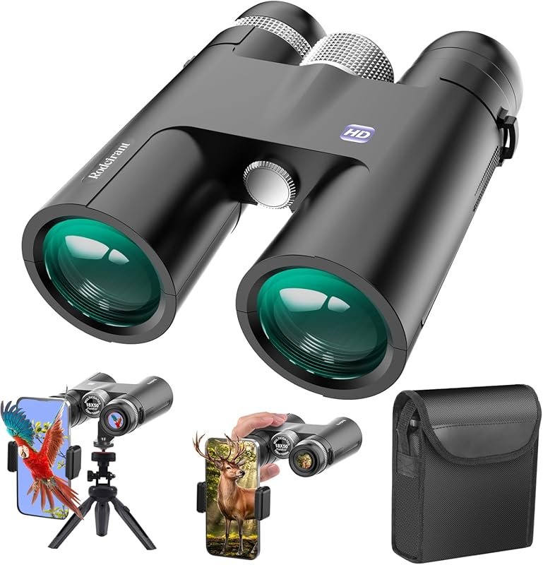 18x50 Professional Binoculars: Large View, Waterproof, BaK4 Prisms, Ph