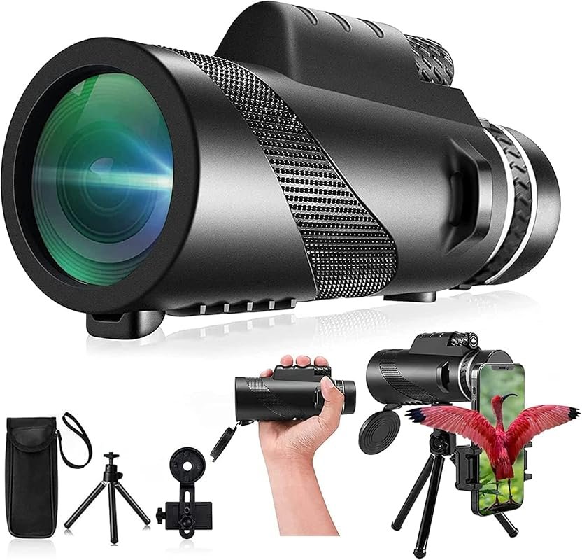 Monocular-Telescope 80x100 High Powered Monocular with Smartphone Adap