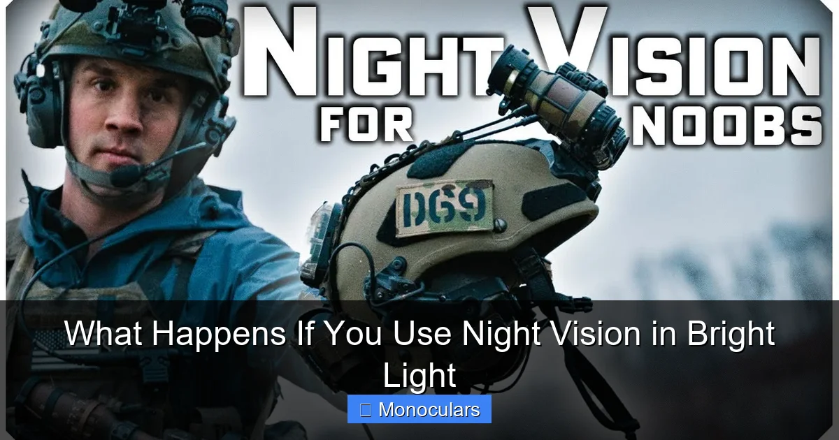 What Happens If You Use Night Vision in Bright Light