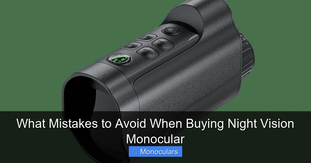 What Mistakes to Avoid When Buying Night Vision Monocular