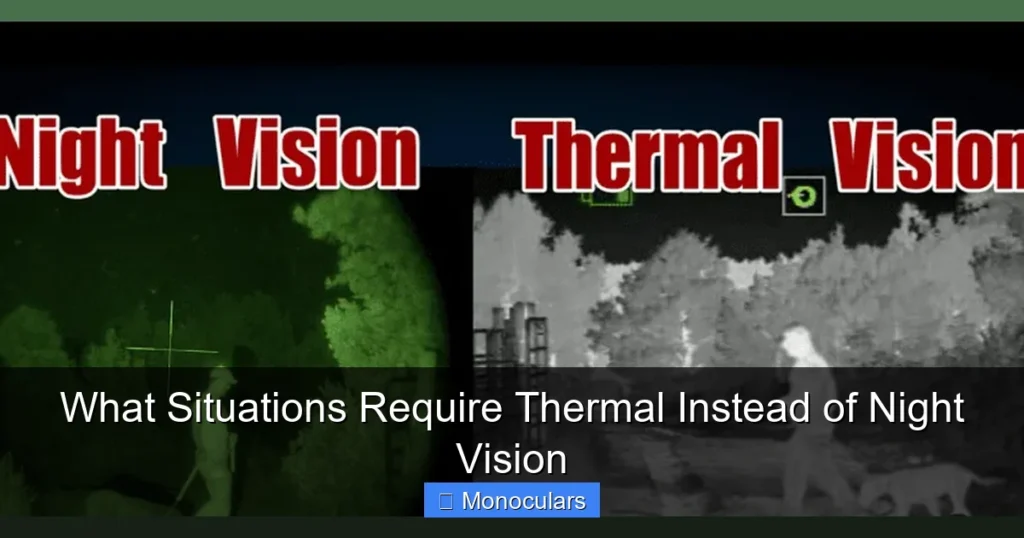What Situations Require Thermal Instead of Night Vision