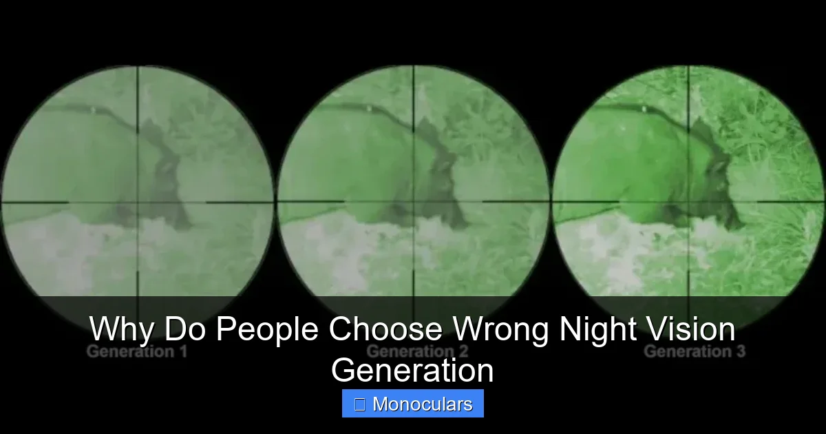 Why Do People Choose Wrong Night Vision Generation