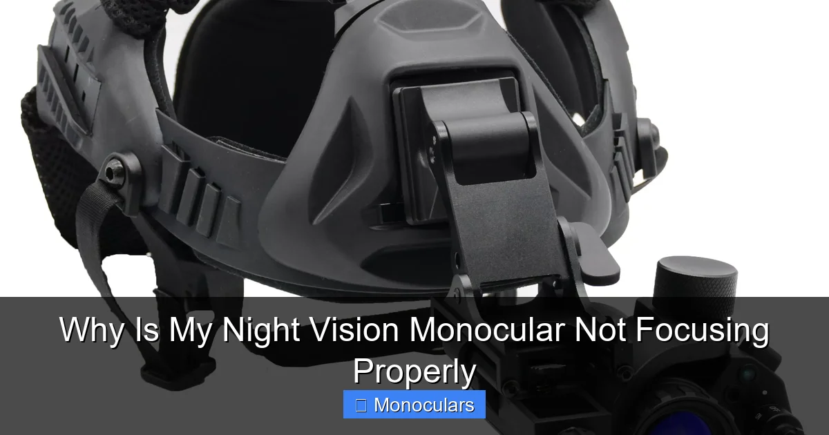 Why Is My Night Vision Monocular Not Focusing Properly