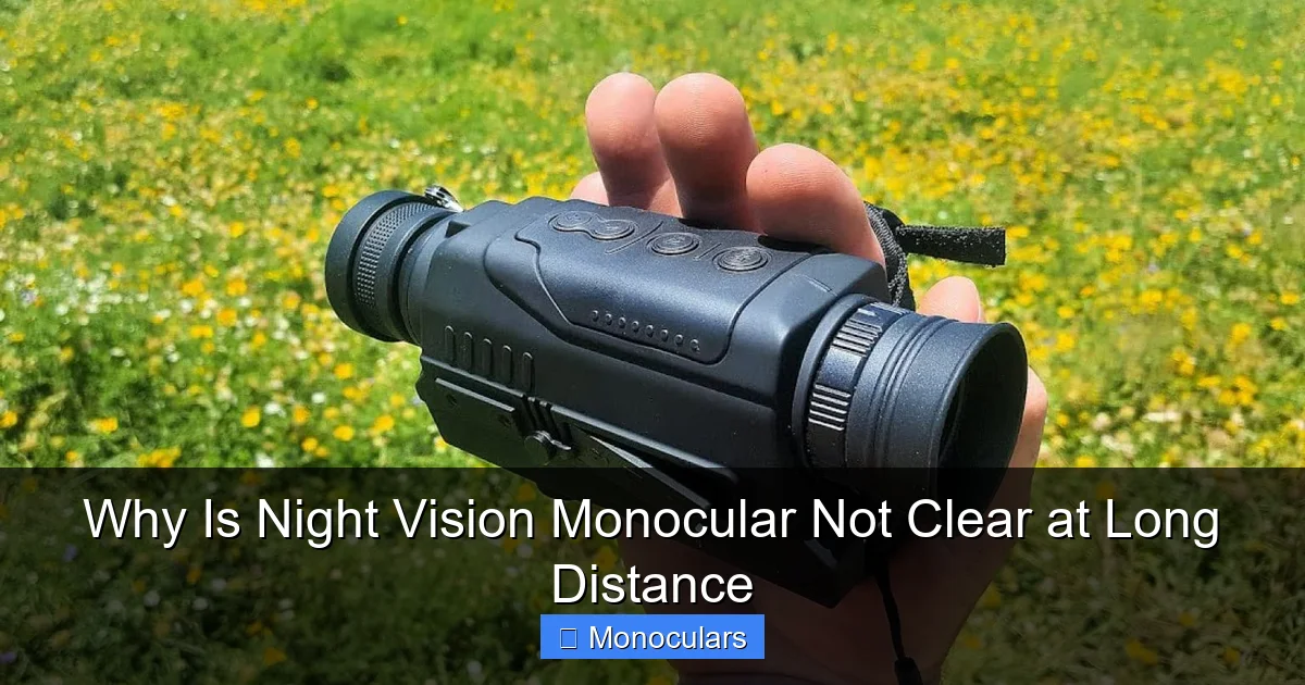 Why Is Night Vision Monocular Not Clear at Long Distance